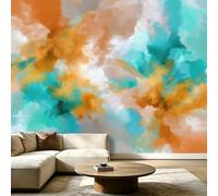 Papier Peint Panoramique Abstrait Peinture, 200 x 140 cm Texture Liquide Aux Couleurs Fluides, Papier peint photo non tissé, pour Salon Chambre d'enfant Chambre Décoration Poster Papier Peint