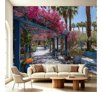 Papier Peint Panoramique Campagne Cottage Nature Pergola Fleurs Toison Mur Moderne Décoration Murale Salon Chambre á Coucherr Bureau Salle à Manger,