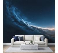 Papier Peint Panoramique Galaxie Cosmos Nébuleuse Murale 250x175cm | Science-Fiction Fantastique 3D Tapisserie Murales Papier Peint Intissé pour Chambre Salon Décor Poster Tableaux Photo Muraux