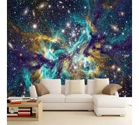 Papier Peint Panoramique Imperméable Nébuleuses Étoiles Cosmos, Multicolore | Photographie Fantastique Haute Qualité sans Odeur Intissé Papier Peint Pour Salon Chambre Maison Décoration, 400 x 280 cm