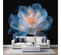 Papier Peint Panoramique Intissé 150x105cm Rendu Numérique 3D, Lotus Lumineux Fantastique Papier Peint Photo, Pour Salon Chambre D'Enfant Décoration Murale