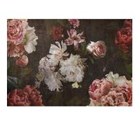 Papier Peint Panoramique Intissé Fleurs Rosa Rose Vintage 416x254 cm Chambre Salon Photo Non Tissé Muraux Trompe l'oeil