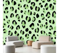 Papier Peint Panoramique Intissé Minimaliste Rétro Animaux Texturés | Photo Murale en Non-Tissé 250 x 175 cm |Poster de Décoration pour Salon et Chambre Motif Léopard Classique Texture Peau De Léopard