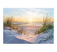 WallArena - Papier peint panoramique intissé mer 400x280 cm - Papier peint photo non tissé - Pour salon et chambre à coucher - Effet 3D - Avec colle - Paysage, plage, coucher de soleil, nature