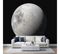 Papier Peint Panoramique Lune Espace Murales 200 X 140 cm | Murales Panoramique Planètes Cosmos pour Salon Adulte Chambre d'enfants Restaurant Décoration Poster Papier Peint