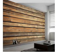 Papier Peint Panoramique Marron 3D Peinte Texture Bois Rustique Murale 350x256 Photo Murale pour Salon Chambre Décoration Murale
