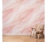 Papier Peint Panoramique Moderne Abstrait Décoration Murale 350 x 256cm | Géant 3D Papier Peint Intissé pour Salon Chambre Salle à Manger Chambre d'Enfant, Glam Vagues Marbre Poster