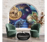 Papier peint panoramique nature Animaux de science-fiction créatifs,Des idées fantastiques sur l'espace et l'univers murale intissée non adhésive,colle requise,200x140cm,décoration salon chambre