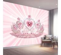Papier Peint Panoramique Princesse Couronne Décoration Murale 350 x 256cm | Géant 3D Papier Peint Intissé pour Salon Chambre Salle à Manger Chambre d'Enfant, Moderne Mode Poster
