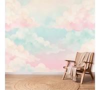 Papier Peint Panoramique Rêveur Élégant Décoration Murale 350 x 256cm | Géant 3D Papier Peint Intissé pour Salon Chambre Salle à Manger Chambre d'Enfant, Dégradé Ciel Nuages Poster