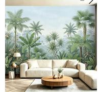 Papier Peint Panoramique XXL 250 x 175cm, Exotique Jungle Décoration Murale | 3D Papier Peint Intissé pour Salon Adulte Chambre d'enfant, Tropical Plante Arbre Fleur Tapisserie Grand Poster Mural