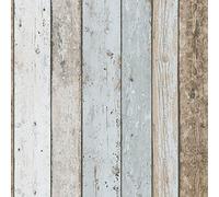 Papier peint pas cher effet bois usé | Papier peint marin bois bleu pastel & beige 8999-27 | Papier peint chambre enfant & adulte en ligne
