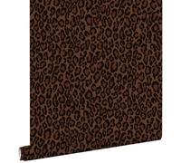 papier peint peau de léopard brun foncé 53 cm x 10.05 m - ESTAhome