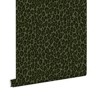 papier peint peau de léopard vert foncé 53 cm x 10.05 m - ESTAhome