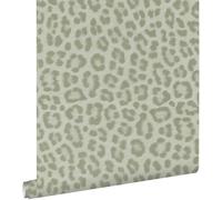 papier peint peau de léopard vert grisé 53 cm x 10.05 m - ESTAhome