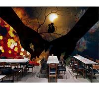 Papier Peint Peint À La Main Tenant La Main Silhouette Romantique Amour Musique Bar Après-midi Thé Burger Boutique Fond Mur Restaurant Occidental Papier Peint Café Mural,3D,350x245cm