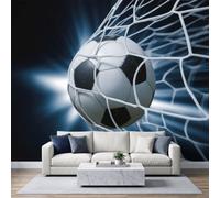 Papier peint photo intissé 400x280cm, Sport Dynamique Papier peint Panoramique de haute qualité, pour salon et chambre, Match Football Garçons Adolescents revêtement mural