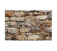 Papier Peint Photo Intissé DOMEVISTA - Mur de pierres mixtes beige et gris effet authentique - 500 x 280 cm - H2311