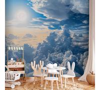 Papier peint photo non tissé - Symphonie de lumière : Soleil et nuages s'unissant pour créer un magnifique ciel 350 x 245 cm Réf. b-H-10048-a-a