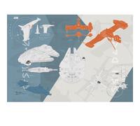 Papier Peint Plan Technique Star Wars 254x368 Cm - Enfants