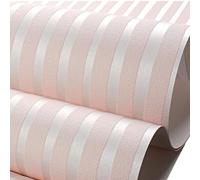 Papier Peint Rayé,Intissé Simple Et Facile À Poser,Papier Peint (Rose) | Traitement imperméable, entretien minimal, polychrome, multi-espaces, application simple