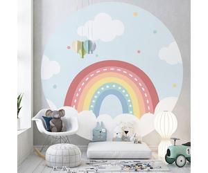 Papier peint rond / cercle Enfants - Lumaléa - Arc - Papier Standard 170gr Lessivable - Diamètre 130 cm