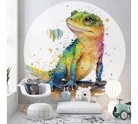 Papier peint rond / cercle Enfants - Lumaléa - Lézard - Papier Standard 170gr Lessivable - Diamètre 130 cm