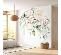 Papier peint rond / cercle - Lumaléa - Motif floral - Papier Standard 170gr Lessivable - Diamètre 130 cm