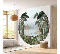 Papier peint rond / cercle - Lumaléa - Paysage - Papier Premium 185gr Lavable - Diamètre 130 cm