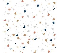 Papier peint simple échantillon bébé Dekornik Terazzo Blanc 280x50 cm