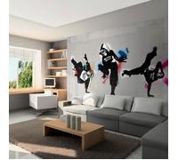 Papier peint Street art Monkey dance - street art 200x154 cm - Papier peint panoramique - Intissé