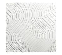 Papier peint support papier Lignes sinueuses 1000 x 53cm Blanc
