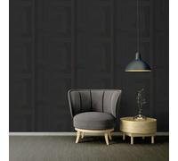 Livingwalls Versace Wallpaper Papier Peint Uni Greek Papier peint intissé 10.05 m x 0.70 m Noir Made in Germany 935234 93523-4