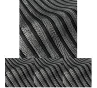 Papier peint WALLCOVER 3D Bois Noir Gris Panneaux Acoustiques