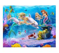 Papier peint - WALLTASTIC - Sirène - 305x244 cm - Motif enfant - Couleurs vives