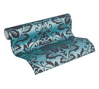Papier Peints Baroque Attractive intissé 10.05 m x 0.53 m Bleu Gris Fabriqué en Allemagne A.S. Création 369105 36910-5