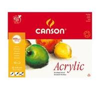 Canson Acrylic Bloc Collé 4 Côtés 10 Feuilles 400g 32 X 41 Cm 10 Feuilles Blanc Naturel