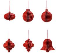 Papier rouge festif pour lanterne en nid d'abeille avec aimant pour mariage, Nouvel An chinois, fête, décoration à suspendre, boule décorative réutilisable (G)