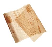 Papier sulfurisé alimentaire 30 CM rouleau 8 m 1 pièce brun | Pour hamburgers et hot dogs, usage snack bar et café, résistant à l’huile, style chic avec lettrage anglais