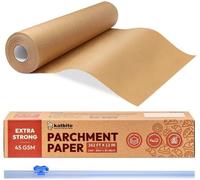 Papier sulfurisé brun, 30,5 cm x 80 m, résistant, antiadhésif, pour la cuisson au four et à la friteuse à air chaud