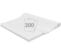 Papier sulfurisé résistant à l'eau et à la graisse, 200 feuilles, 40 x 30 cm, blanc