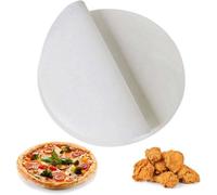 Papier sulfurisé rond, Ø 30 cm, résistant à la chaleur, blanc, pour friteuse à air chaud, barbecue, cuisson au four