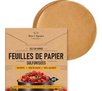 Papier Sulfurisé Rond 20 cm, 220 Feuilles Prédécoupées - Papier Cuisson | Idéal pour gâteaux, pâtisserie et cuisine à la vapeur; compatible moule à cake; facile à utiliser et à nettoyer