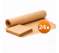 Papier sulfurisé RyanPack en rouleau – 38 cm × 25 m – Marron – 24 rouleaux (carton)