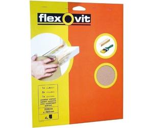 Papier verre - FLEXOVIT - Lot de 4 - Grain gros - 230x280 mm