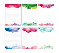 Papierdrachen 6 blocs-notes vierges au design libre | pour rendez-vous, projets, to do list, réunions, listes de courses, notes et bien plus encore - Aquarelle - bloc-notes 17-10,5 x 14,8 cm