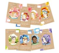 Papierdrachen Frauenpower Lot de 8 protège-cahiers de qualité supérieure en papier - Format A4 - 250 g/m² - Idéal pour l'école, l'étude, le bureau - 250 g/m²