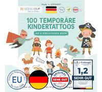 Papierdrachen Lot de 100 tatouages pour enfants à coller en Allemagne - Tatouages avec Heroes et autres designs adaptés aux enfants - Cadeau d'anniversaire - végétalien - Diversity - Lot de 15