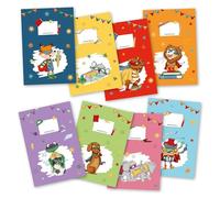 Papierdrachen Lot de 8 enveloppes en papier de qualité supérieure pour enfants - Format A4 - Motif animaux de super-héros - Protège-cahiers idéaux pour l'école - 250 g/m² - Lot numéro 15
