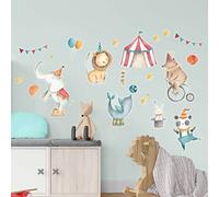 Papierdrachen Stickers muraux - 8 planches de stickers muraux pour enfants - Décoration chambre d'enfant - Décoration murale - Cirque - 22 x 30 cm par feuille - Set 3